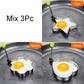 Stainless Steel 5-Style Egg Shaper: Pancake, Omelette, and Mold Rings for Frying and Cooking