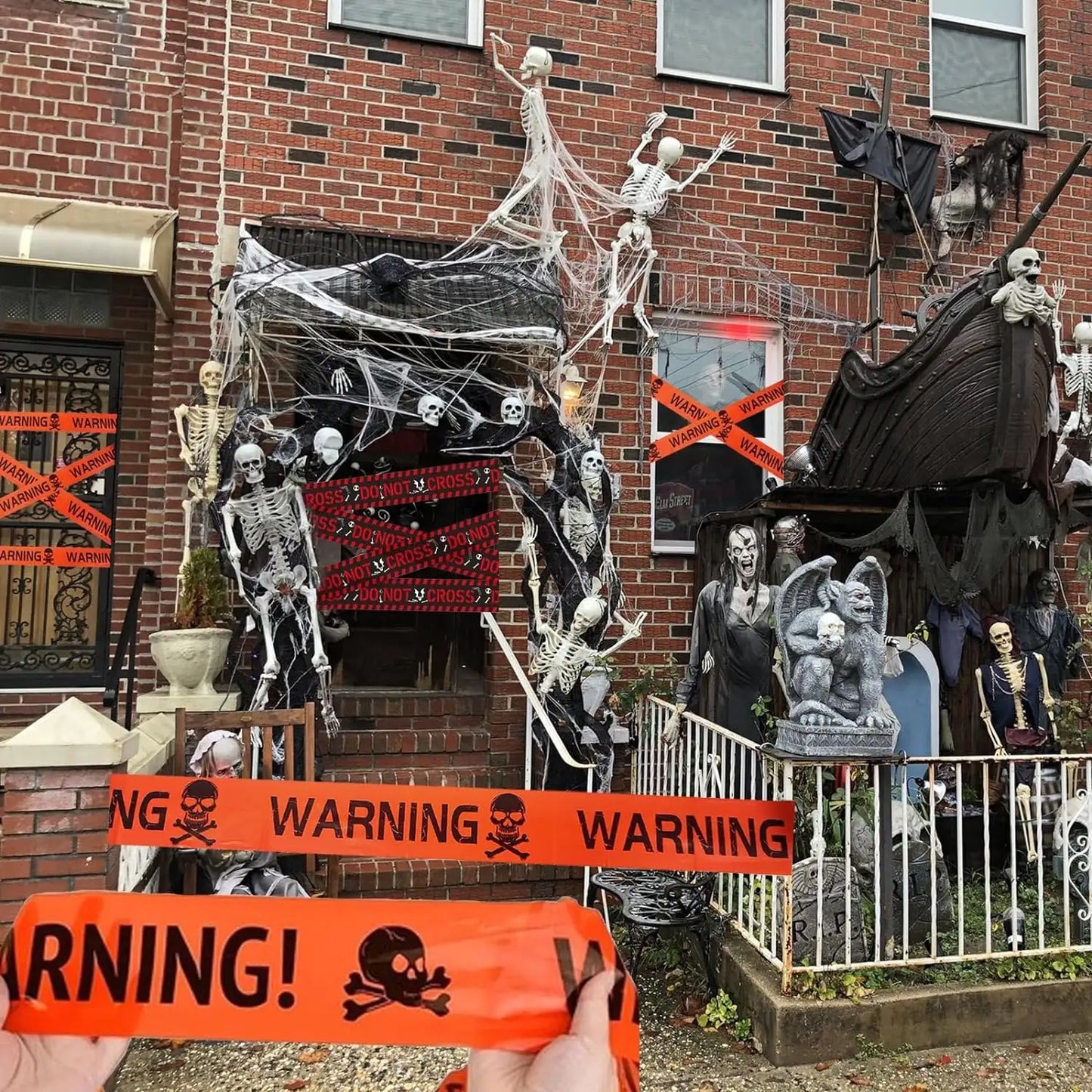 Halloween Warning Caution Tape - Warning Line Halloween Decoration