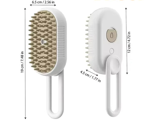 Pet Grooming Comb with Electric Spray – Soft Silicone Brush for Cats and Dogs, Includes Water Steam and Hair Remover